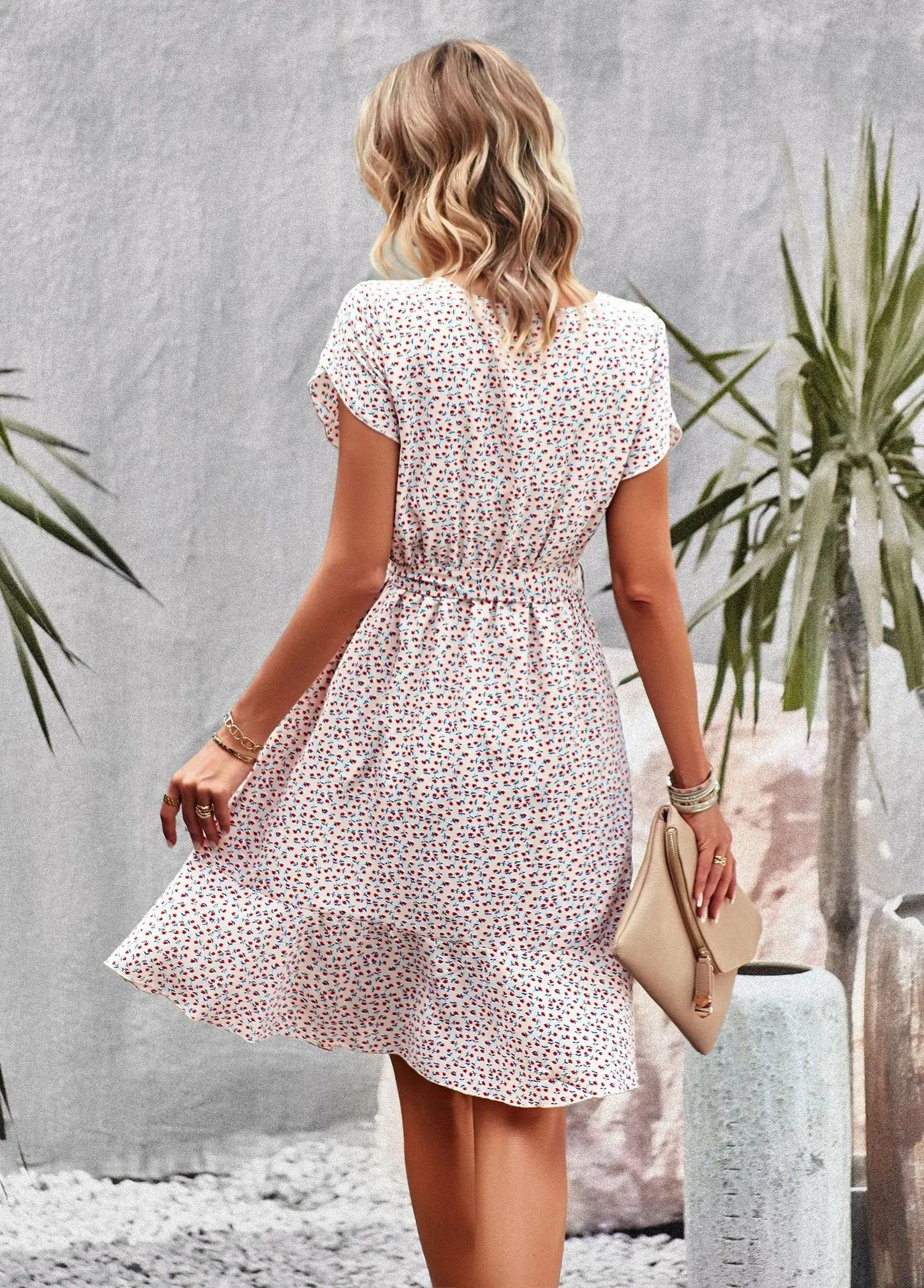 Light Dress with Flower Print