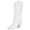 White Matte Cowgirl Boots