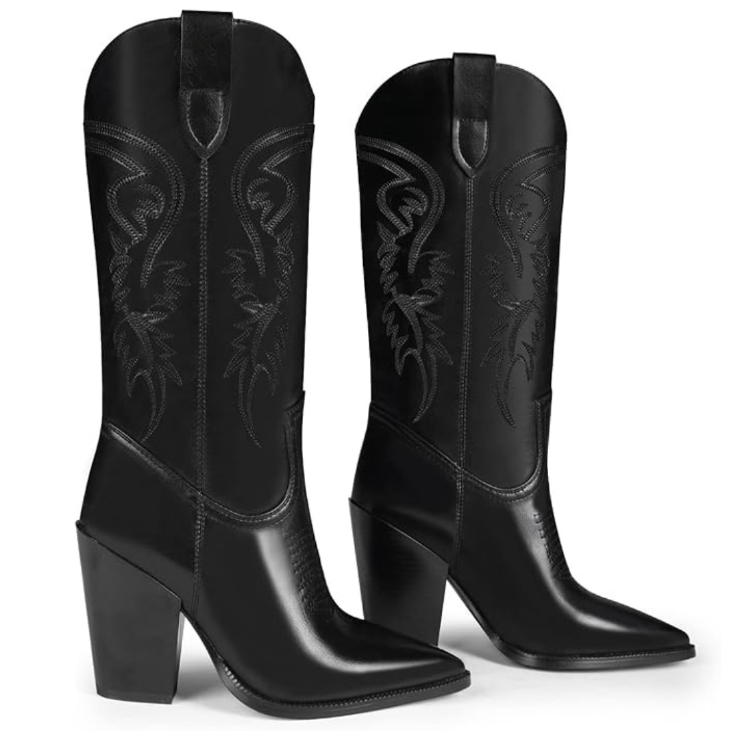 Black Matte Cowgirl Boots