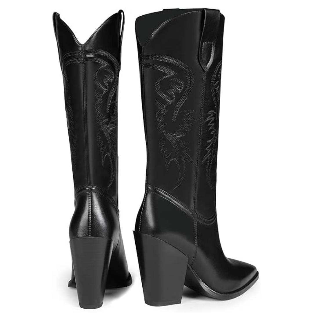 Black Matte Cowgirl Boots