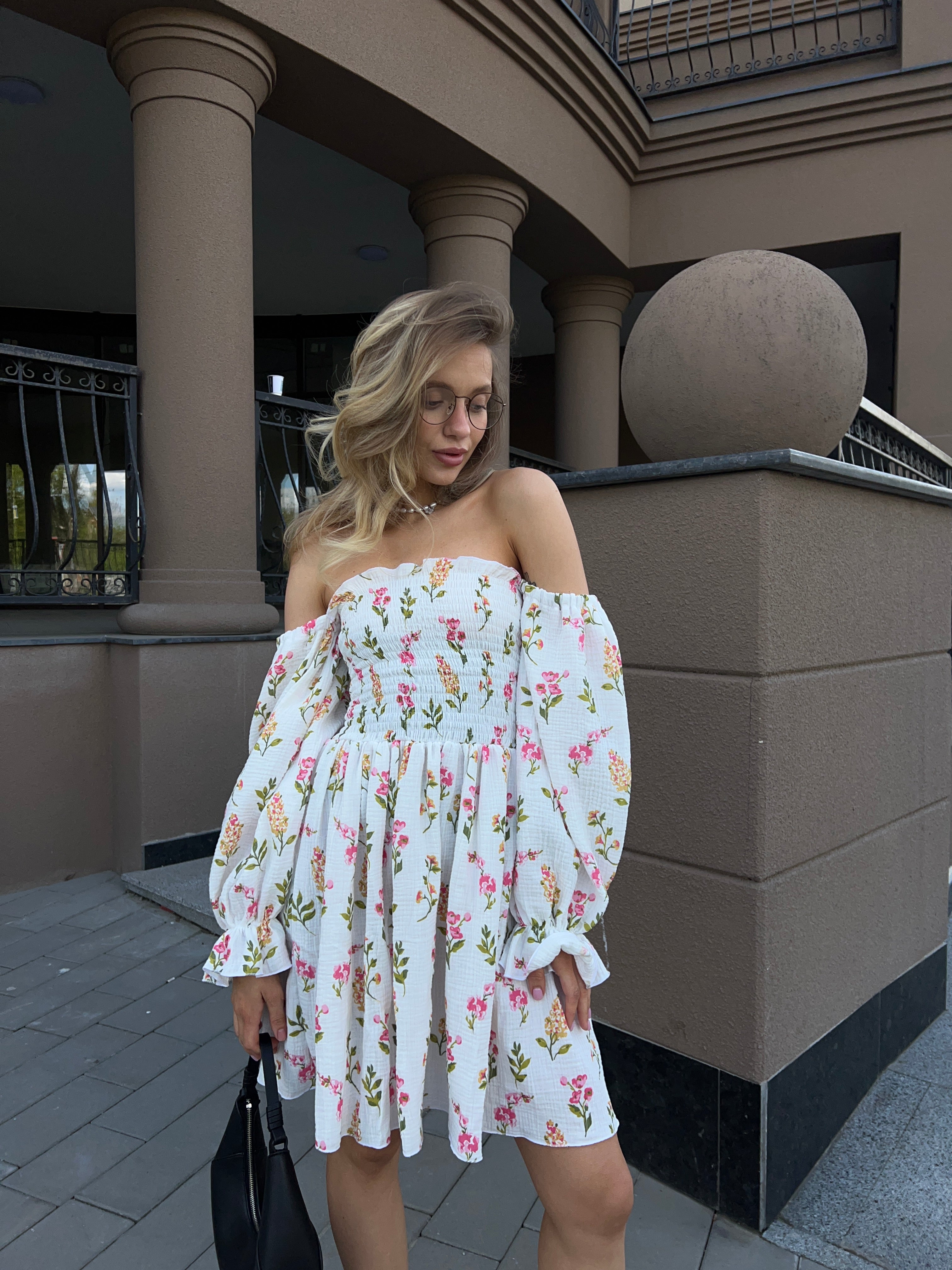 Muslin Floral Mini Dress