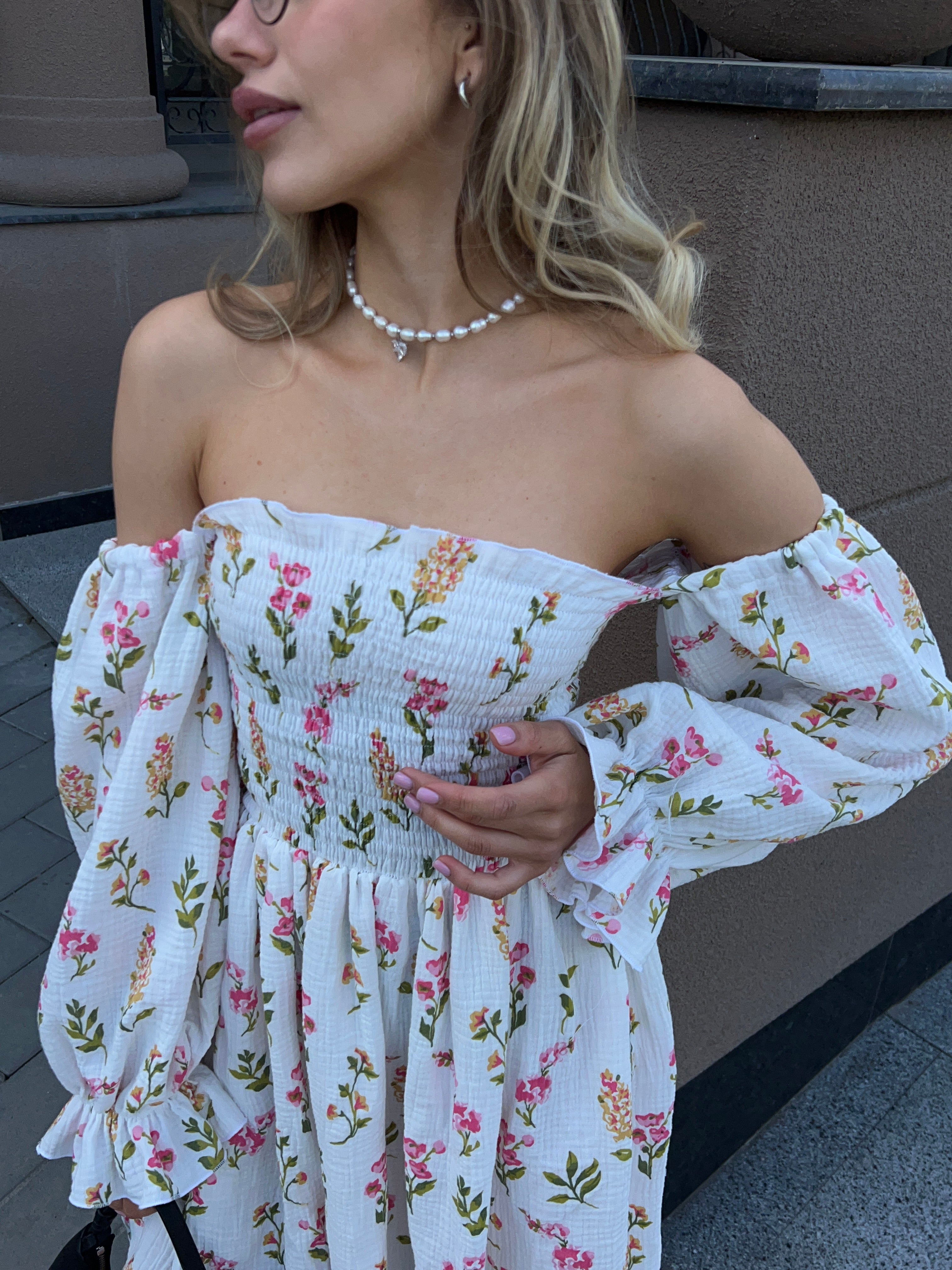 Muslin Floral Mini Dress