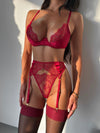 Red Seductive Lace Set